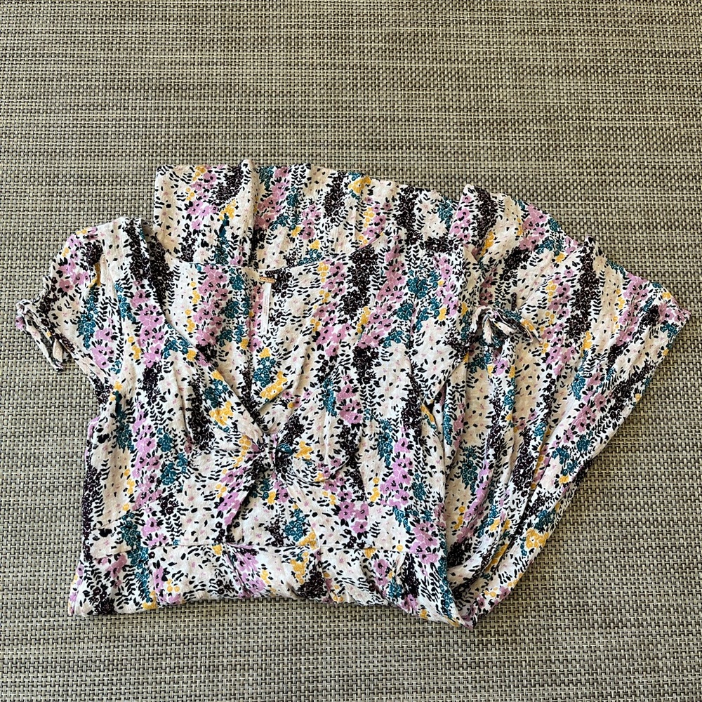 FREE PEOPLE Miss Right Pink Floral Print Mini Dress S